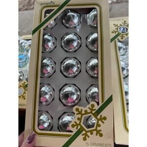 Over 50 Glass Christmas Ornaments 2 Box Of 15 Plus 22 Random Colors Holiday